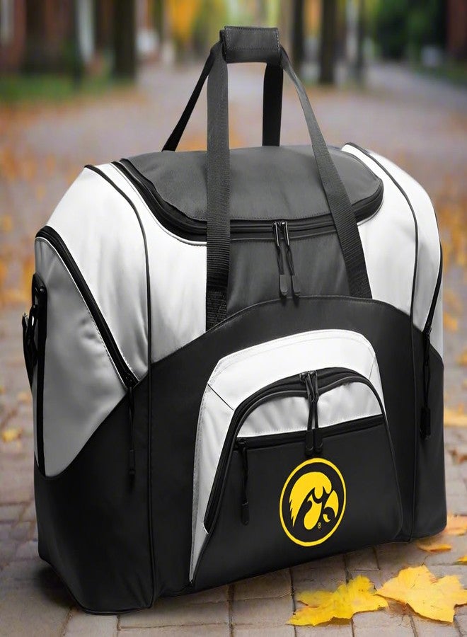 Broad Bay Large University of Iowa Duffel Bag - Iowa Hawkeyes Suitcase or Gym Bag For Men Or Her (Black) - Image 2