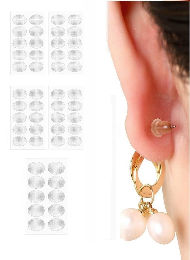 Generic Kedar'S Premium Earlobe Support Patches For Heavy Earrings(100 Pcs) | Ear Lobe Support Tape Ear Stickers For Heavy Earrings & Big Jhumkas | Big Ear Hole Closer Tape & Ear Support For Heavy Earrings. - Image 1