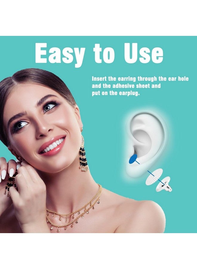 Generic Kedar'S Premium Earlobe Support Patches For Heavy Earrings(100 Pcs) | Ear Lobe Support Tape Ear Stickers For Heavy Earrings & Big Jhumkas | Big Ear Hole Closer Tape & Ear Support For Heavy Earrings. - Image 3