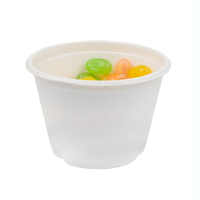 Golden Apple 4oz50ct Portion cups Compostable SugarcaneBagasse Biodegradable Sample food cups