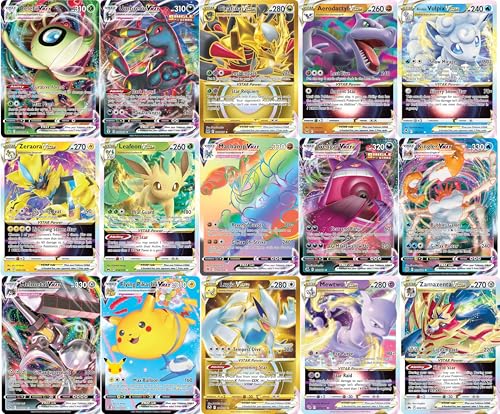 Pokemon 5 Pokemon Card VMAX/VSTAR Bundle - X2 VSTAR - X2 VMAX - X1 Secret Rare - No Duplicates - Image 1