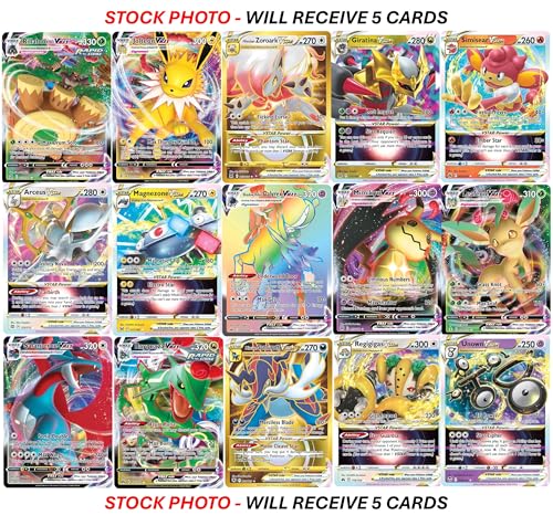 Pokemon 5 Pokemon Card VMAX/VSTAR Bundle - X2 VSTAR - X2 VMAX - X1 Secret Rare - No Duplicates - Image 4