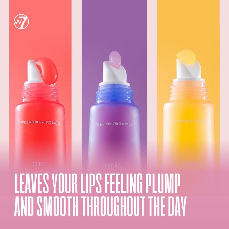 W7 Gloss Away Trio - Hydrating Lip Balm Gift Set with Shea Butter & Fruit Extracts - Restores Chapped & Dry Lips - Vegan & Cruelty-Free - Blueberry, Vanilla, Strawberry - Image 5