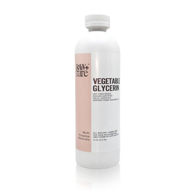 Raw Plus Rare Organic Vegetable Glycerin Liquid, Food Grade Glycerine for Skin and Hair Care, Cosmetic and Pharmaceutical, Kosher, Halal, Vegetable Glycerine - Image 1