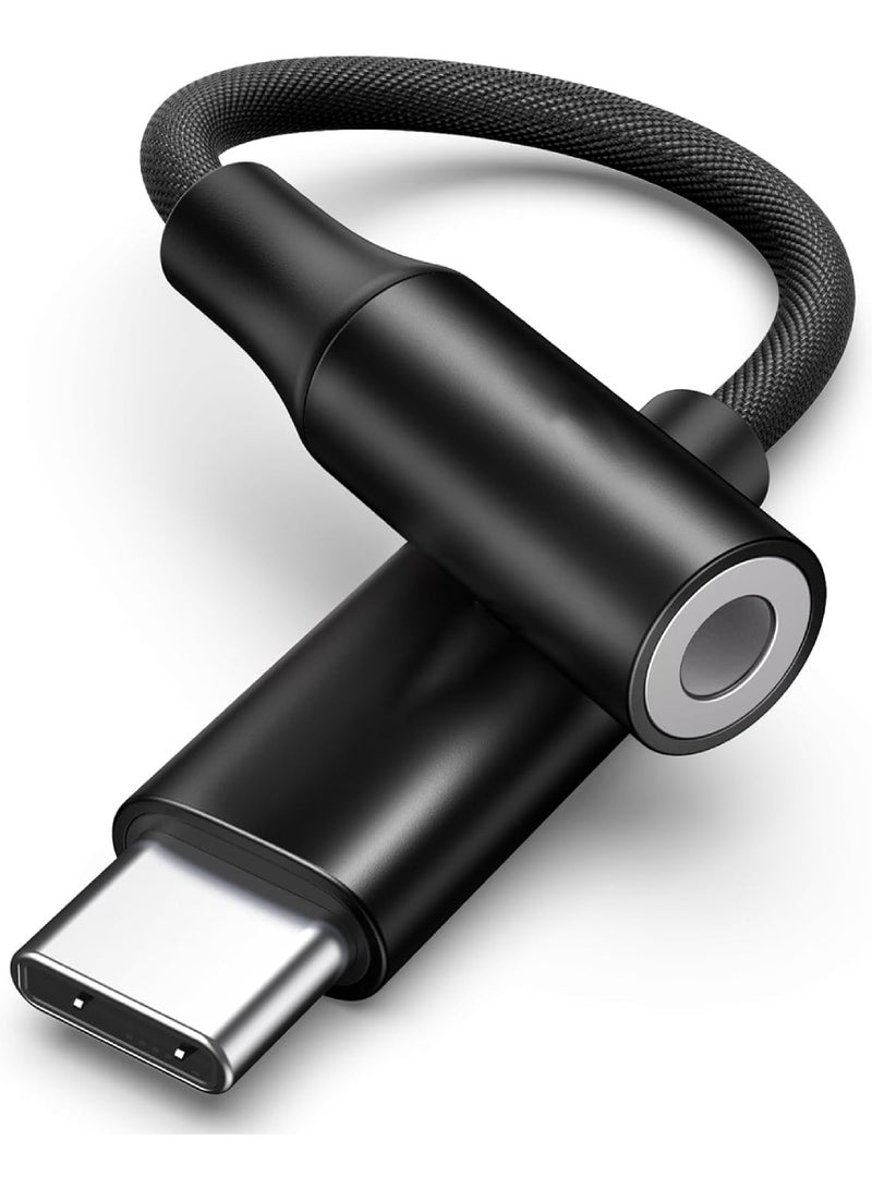 Gravity USB C to 3.5mm Adapter iPhone 15 Headphones Adapter DAC USB C to Aux Headphone Adapter 3.5 mm to Type C Jack Adapter Braided Compatible with iPhone 15 Series iPad Pro Galaxy S22 S23 - Image 1
