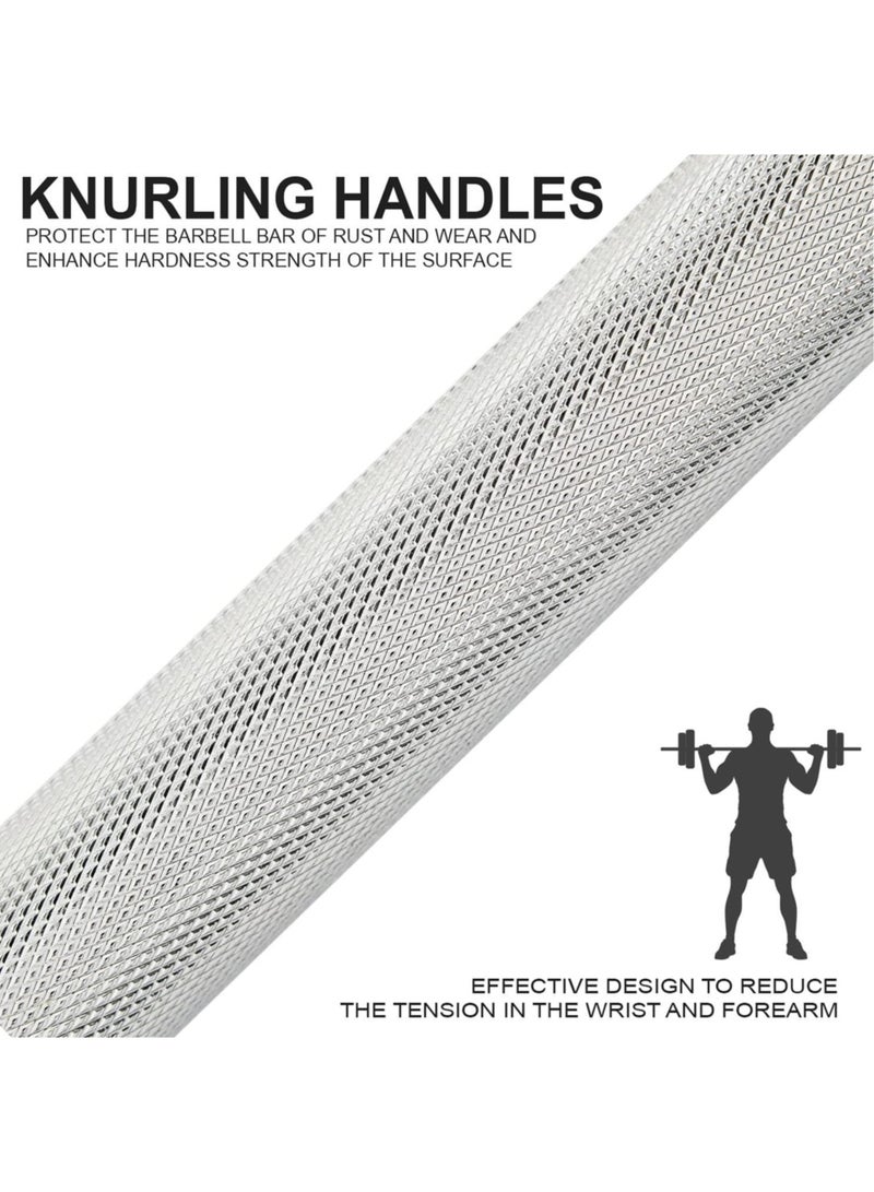 سكاي لاند بار أوليمبي، قضيب بوزن 1.2 متر مصنوع من الفولاذ الصلب مع طلاء كروم لرفع الأثقال والقوة الأولمبية، متوافق مع الأوزان بقطر 5 سم. - Image 2