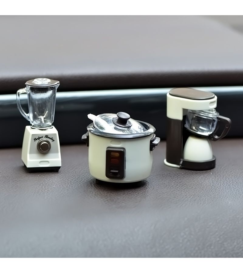 3pcs Miniature Simulation Rice Cooker Juicer Coffee Machine Dollhouse 1 12 Scale Decor Ornament Micro Landscape Suitable For Home Computer Desktop Decoration - Image 2