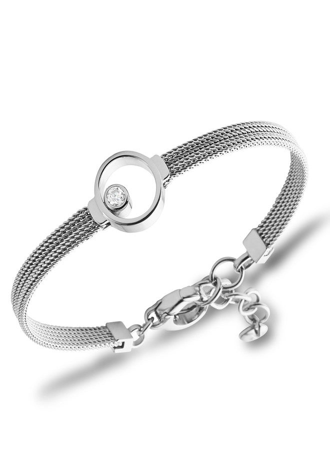 سكاجين سوار كريستال فضي اللون "Elin" من Skagen، مقاس 6.5 بوصة + 1.5 بوصة - Image 2