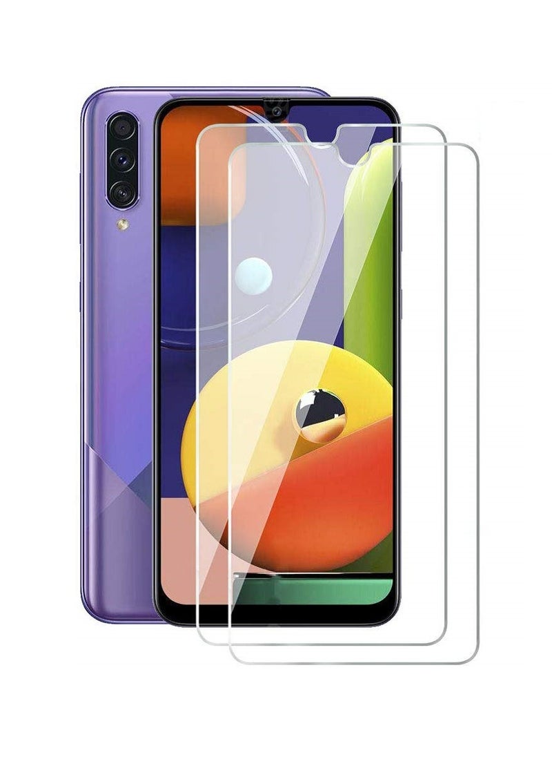 Super 2 Pieces Tempered Glass Screen Protector Clear Designed For Samsung Galaxy A70s Full Screen Coverage And Bubble Free - Image 1