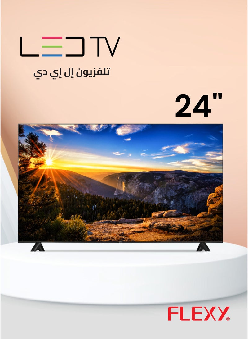 Flexy 24" HD Ready DLED TV with Wide Colour Enhancer, Digital Noise Reduction, 2 HDMI (1 ARC), 2 USB Ports, ENERGY SAVING, Free Wall Mount, Earphone, 2-Year Warranty.  - Image 2