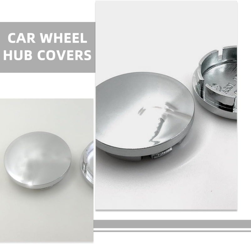4pcs Silver Tire Hub Caps Car Wheel Hub Covers Replacement Accessories for Automotive Wheels Easy Install Protective Decorative Car Rim Center Caps - Image 4