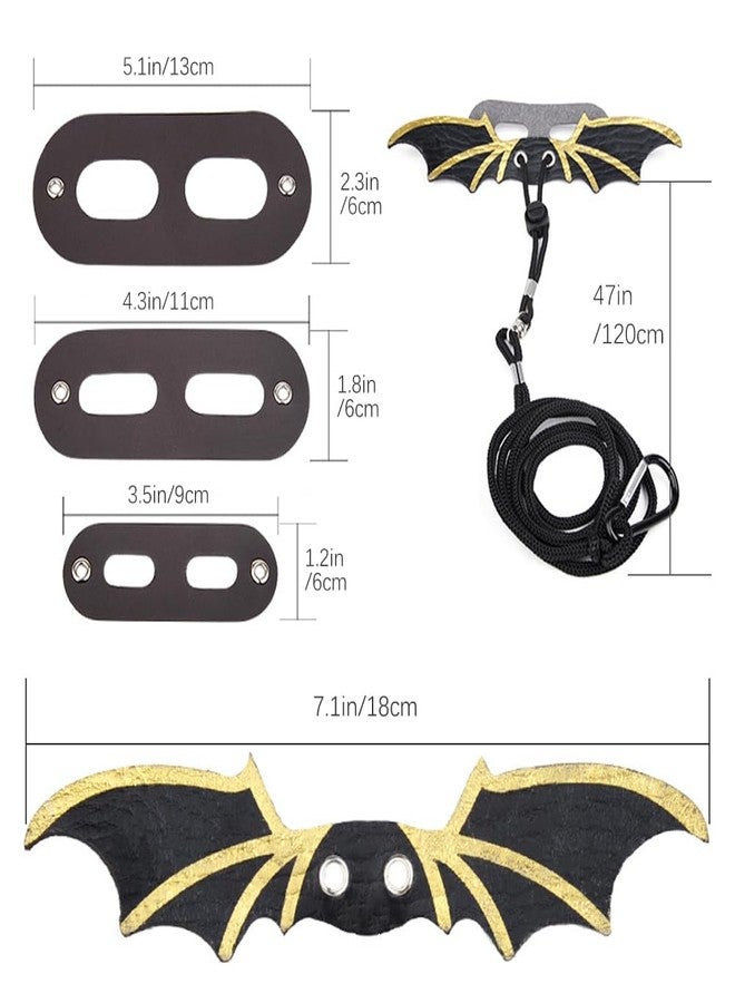 CoguZed Bearded Dragon Leash and Harness Set, Adjustable Lizard Harness, Soft Leather Reptile Costume, Cool Dragon Wing Outfits for Bearded Dragon Lizards(S,M,L, 3 Pack) - Image 2