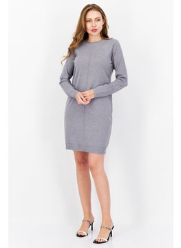 T Tahari Women Solid Sweater Dress, Grey  - Image 3