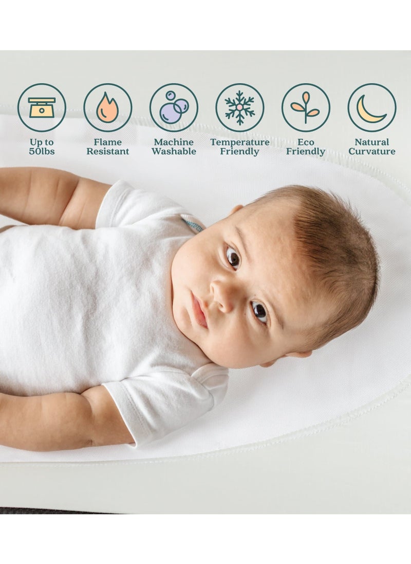 Generic - Baby Cots Bedding Sleeping Hammock, Portable Bedding, Cradle Accessory, Newborn Crib, Tummy Time Rocker, Infant Hammock, Travel Baby Sleeping Bed, Detachable Elastic Adjustable Hammock, 130x80cm - Image 1
