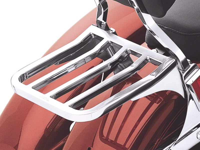 Eagle Skull Gloss Black Five Bar Sport Luggage Rack for Harley Davidson Motorcycles - Image 2