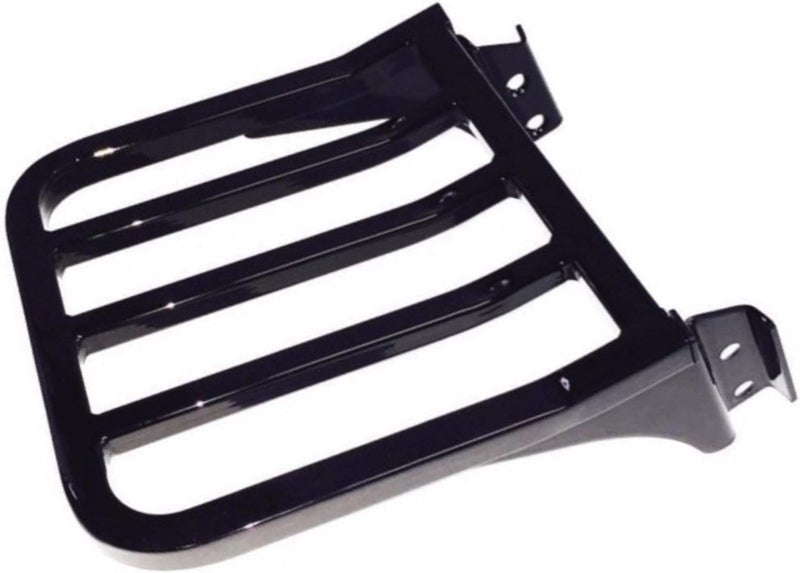 Eagle Skull Gloss Black Five Bar Sport Luggage Rack for Harley Davidson Motorcycles - Image 1