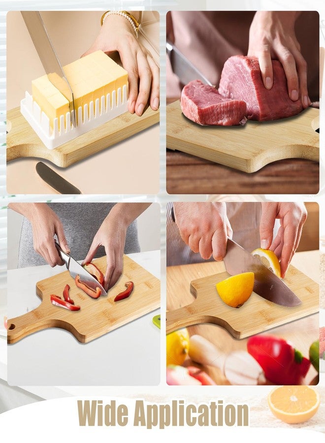 Dyrfolm 10 Pcs Wood Cutting Board with Handle, 10.62 x 5.9 Inch Bamboo Cutting Board Bulk,Wood Chopping Boards for Cheese,Pizza,Bread, Charcuterie, Fruit, Vegetables - Image 5
