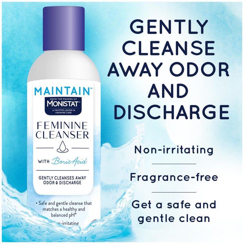 Monistat Boric Acid Feminine Cleanser, Fragrance Free Feminine Wash, 10 Fl Oz, 3 Pack - Image 2