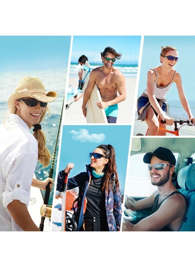 Duduma Polarized Sports Sunglasses for Men Women Running Cycling Fishing Golf Driving Shades Sun Glasses Tr90 (black matte frame with blue lens) - Image 5