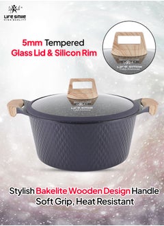 Life Smile Cookware Set 11 pieces - LIFE SMILE Pots and Pans set Granite Non Stick Coating 100% PFOA FREE, Induction Base Cooking Set include Casseroles & Shallow Pot & Silicone Utensils (Purple)  - Image 5