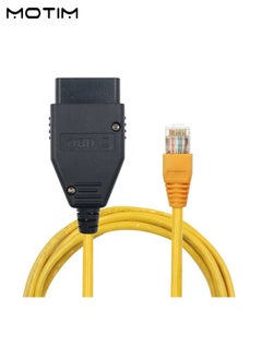 Motim ENET OBD2 Adaptor with Ethernet Rj45 Cable Works with I-COM E-SYS, E-SYS ICOM For BMW ENET Cable, Coding & Diagnostic With Ethernet Cable  - Image 1
