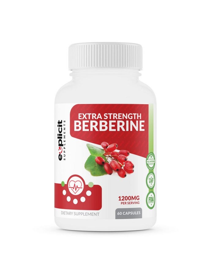 eXplicit Supplements - Natural Berberine Hcl 1200Mg Max Strength 1 Month Supply - Image 1