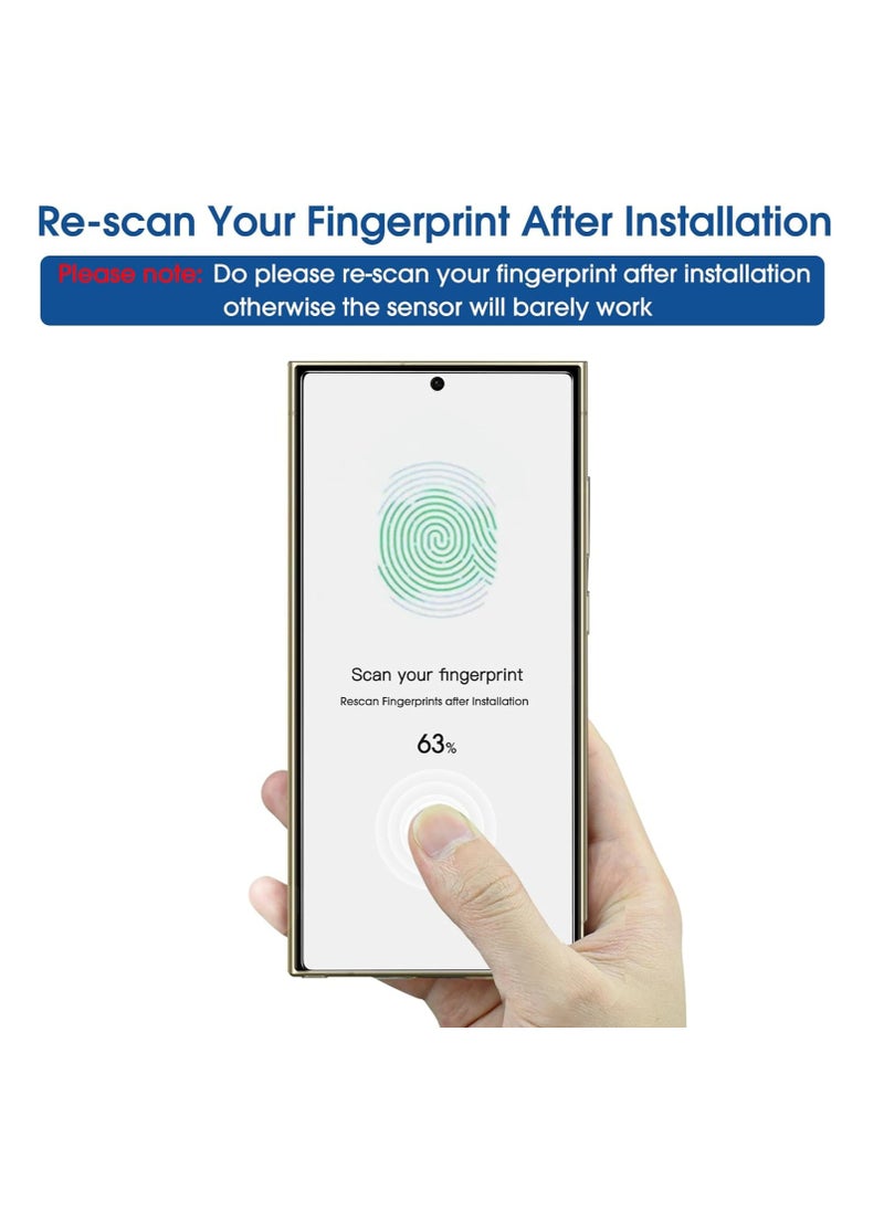 Amfilm - amFilm Auto-Alignment OneTouch for Samsung Galaxy S24 Ultra Screen Protector 6.8'' + Camera Lens Protector, Tempered Glass, Fingerprint Unlock, 30 seconds Installation, Case Friendly, Anti-Scratch 2+2 - Image 1