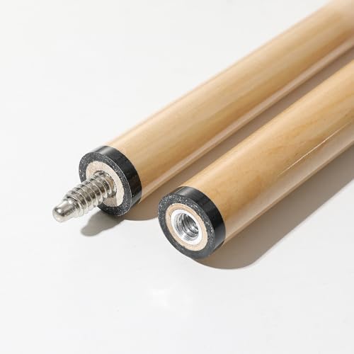 HMQQ 58" 2-Pieces Pool Cue Stick with Coffee Color and 13mm Leather Tip Weight 20OZ (Coffee Color 58" Set of 2 20OZ) - Image 5
