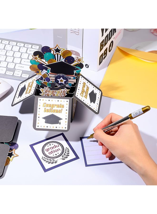 erorex Graduation Pop Up Card Handmade 3D Greeting Card With Envelope For College University High School Graduate Congratulations Graduation Gifts Card - Image 3