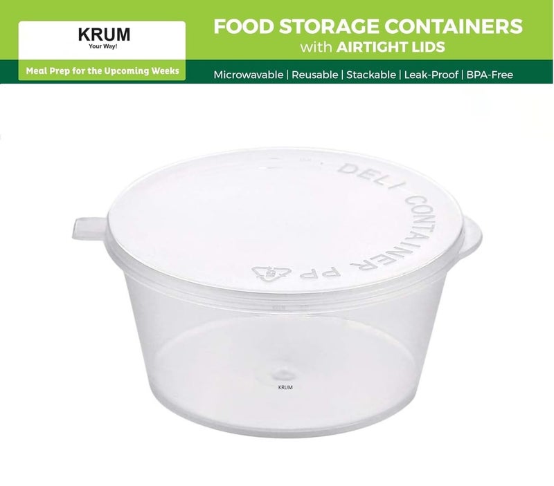V4L Transparent Takeout Food Containers Food Storage Containers With Lids Freezer Safe | Meal Prep | Microwavable Dishwasher | Leakproof | BPA Free (25 ml pack of 100) - Image 4