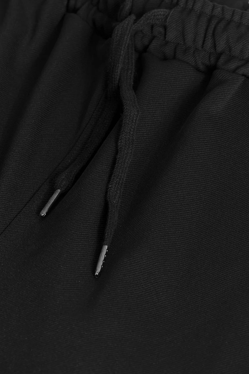 SNITCH Black Slit Ankle Pants