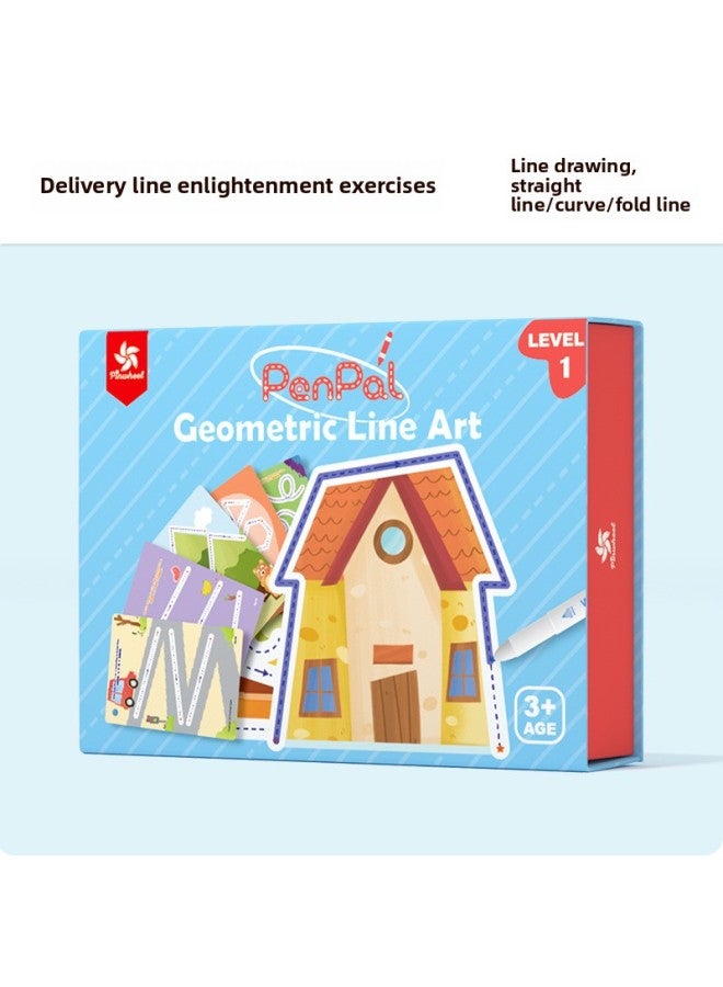 Pinwheel Concentration Training Card Erasable Find Different Attention Training Logical Thinking Educational Toys 3 +-Color:[New] Stage 1-writing Into A Line  - Image 1