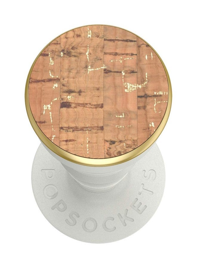 PopSockets: PopGrip with Swappable Top for Phones and Tablets - Metallic Cork Gold - Image 1