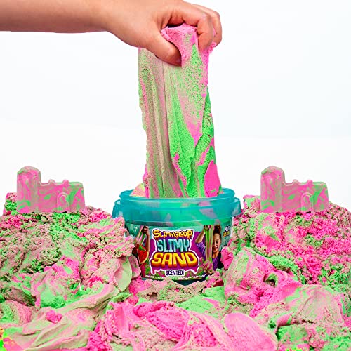 SLIMYSAND Watermelon SLIMYGLOOP Slimy Sand 15 lb Bucket Pink Neon Green Scented Bucket for Kids Ages 3 - Image 1
