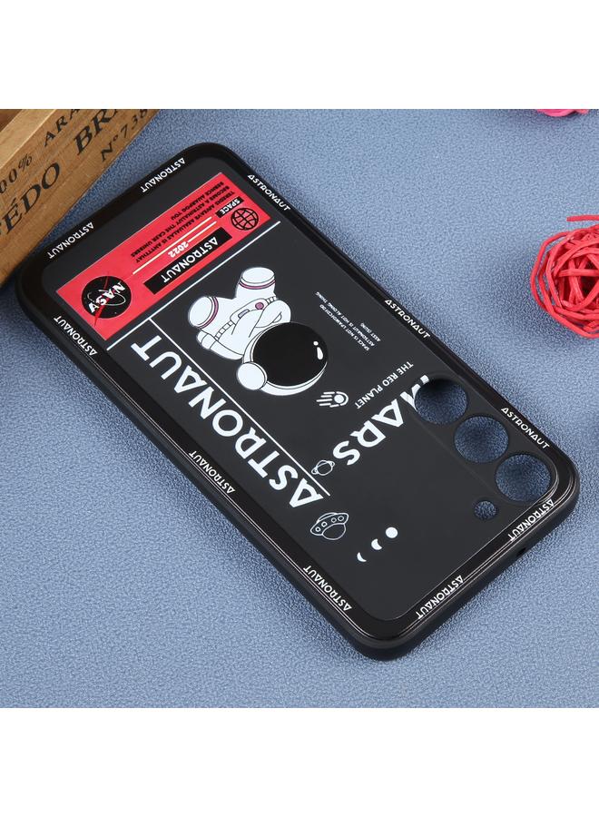 S-TOP Case For Samsung Galaxy S21 FE 5G Astronaut Pattern Silicone Straight Edge Phone Case - Image 3