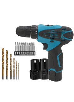 Kutra 24Pcs Cordless Drill 12V 28Nm Powerful Electric Drill with 2 Speed Electric Drill Set 10mm Automatic Chuck and 3900mAh Rechargeable Power Drill Kit for Indoor and Outdoor  - Image 1