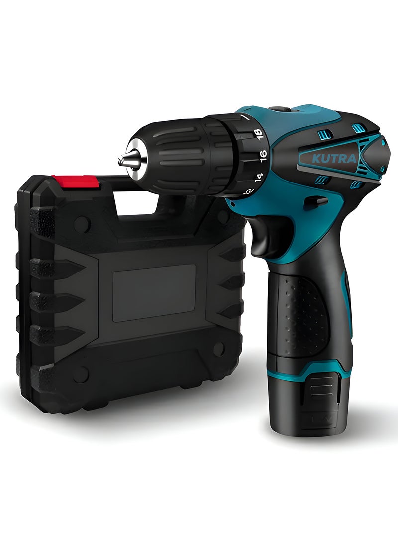 Kutra - 24Pcs Cordless Drill 12V 28Nm Powerful Electric Drill with 2 Speed Electric Drill Set 10mm Automatic Chuck and 3900mAh Rechargeable Power Drill Kit for Indoor and Outdoor - Image 1