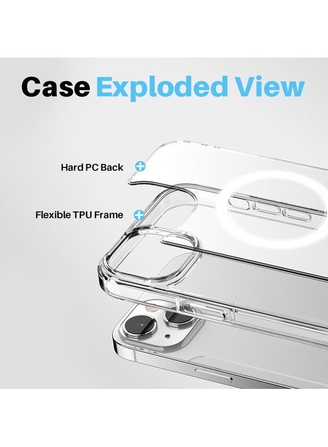 إيروريكس جراب هاتف ماج سيف شفاف 3 في 1 لهاتف آيفون 15 بلس مع غشاء شاشة + غشاء عدسة خلفية - Image 3