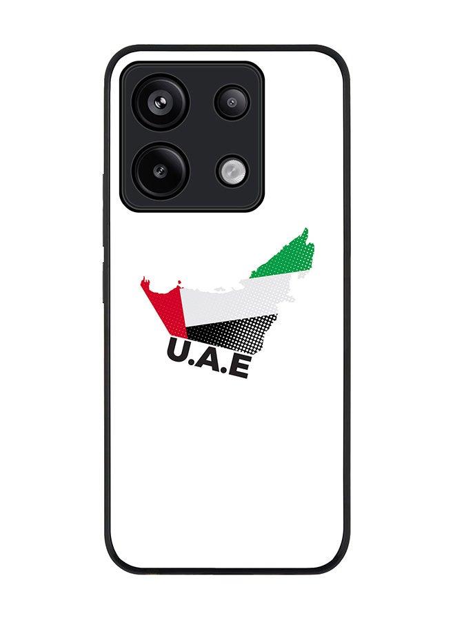 Stylizedd Rugged Black Edge Case for Xiaomi Redmi Note 13 Pro 5G, Slim fit Soft Case Flexible Rubber Edges Anti Drop TPU Gel Thin Cover -  UAE Map - Image 1