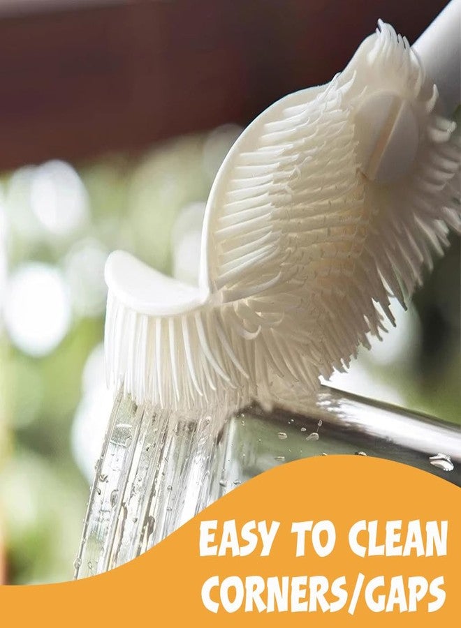 SGAF Plastic Bottle Cleaning Brush Set with Long Handle and Soft Bristles Reusable Cleaning Brushes for Bottles, Jars, Glassware, Cups & Kitchen Utensils Easy Reach & Gentle Scrubbing - Image 3