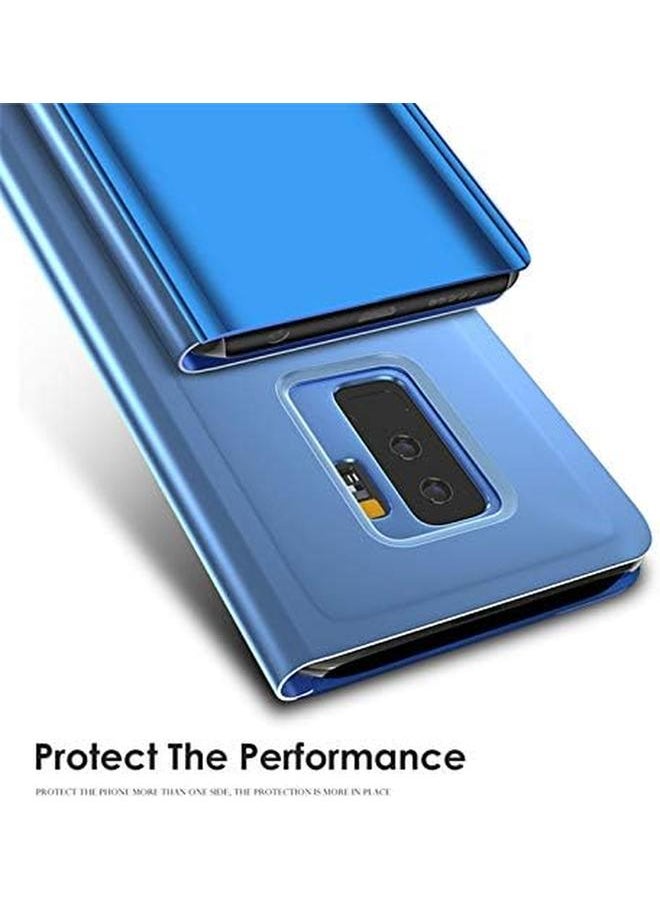 Generic - Mirror Flip Smart Case For Samsung Galaxy S9 Plus Clear View Stand Back Cover Electroplated Pu Shockproof Phone Shell Auto Sleep Yent - Image 1