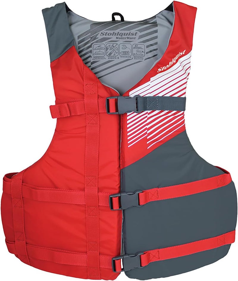 Stohlquist Kids Life Jacket 50-90 lbs - Coast Guard Approved Life Vest - Type III PFD for Boys and Girls - Secure & Adjustable Fit for Swimming, Boating & Water Sports - Image 1