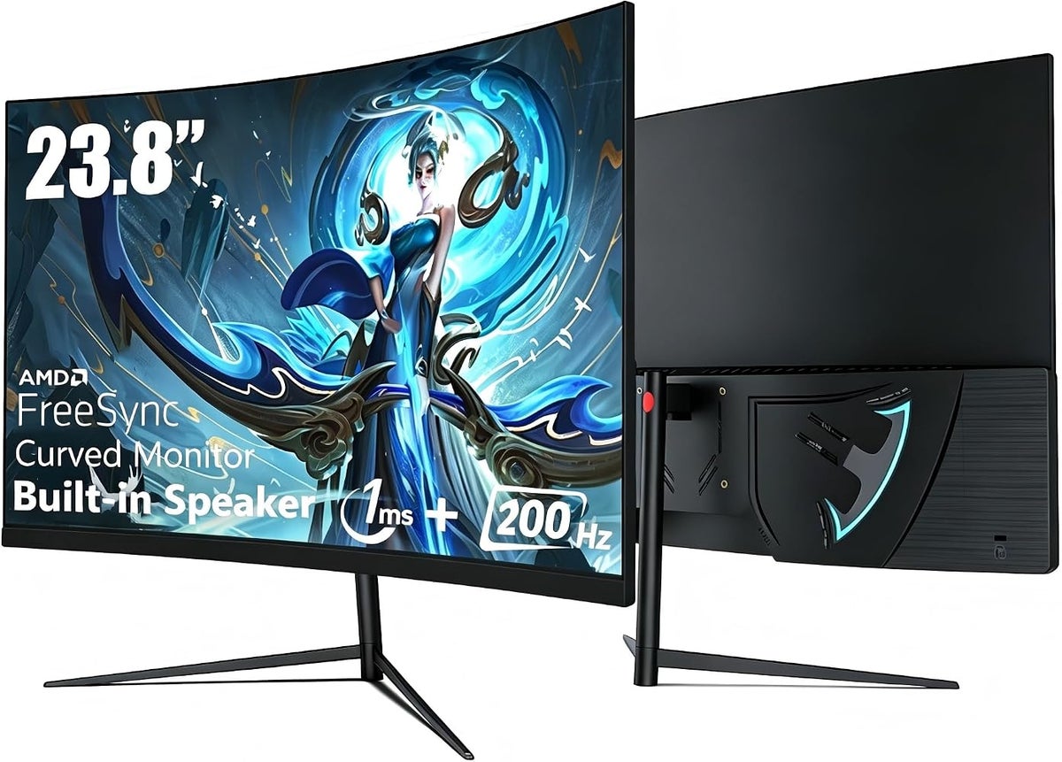 jpyxkm jpyxkm شاشة ألعاب منحنية 23.8 بوصة FHD 1080p