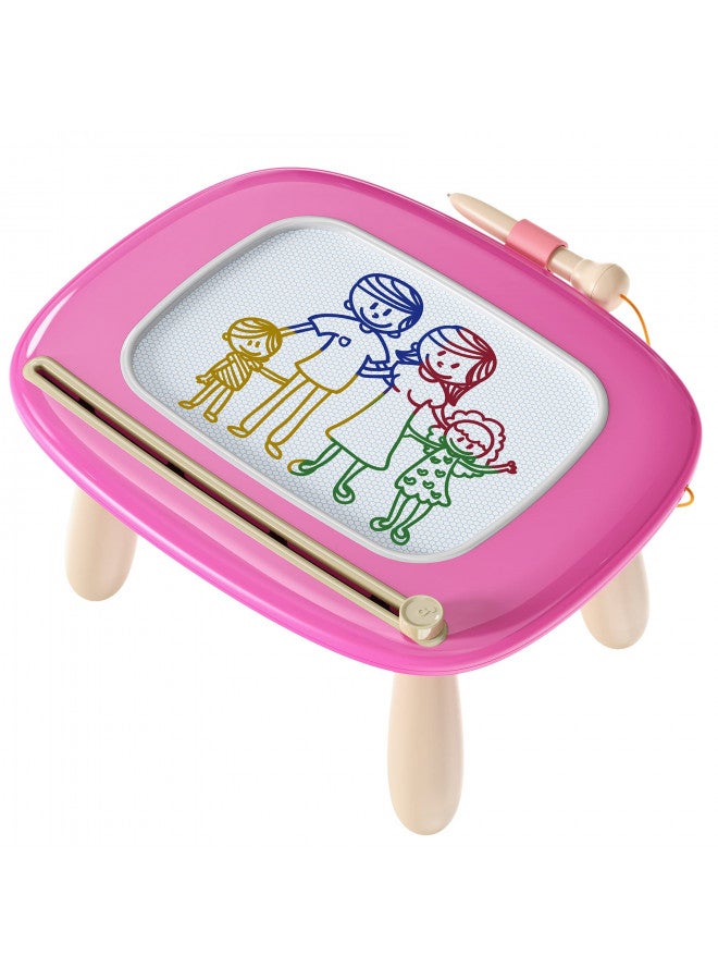 Kikapabi Magnetic Drawing Board, Doodle Board for Toddlers Toys Age 1-2, Magnetic Writing Board, Preschool Learning and Educational Toys for 1 2 3 Years Old Girl Boy Gift for Birthday, Christmas(Rose Red) - Image 1