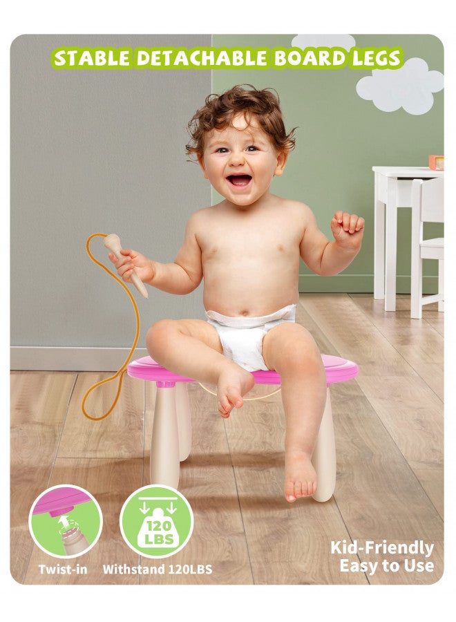 Kikapabi Magnetic Drawing Board, Doodle Board for Toddlers Toys Age 1-2, Magnetic Writing Board, Preschool Learning and Educational Toys for 1 2 3 Years Old Girl Boy Gift for Birthday, Christmas(Rose Red) - Image 4