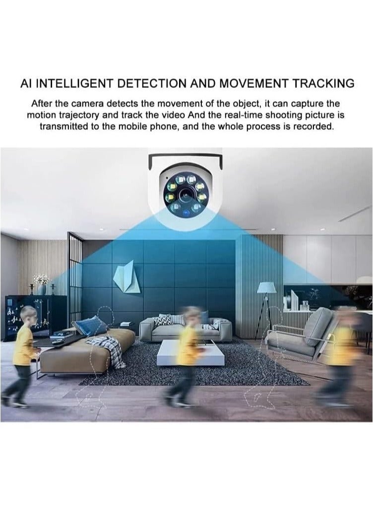 ELTRAZONE 2Pcs Light Bulb Security Camera 2.4GHz & 5G WiFi Outdoor, 1080P E27 Light Socket Security Camera, Indoor 360° Home Security Cameras, - Image 4