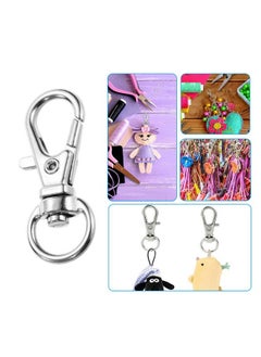 Oubaka 20Pcs Swivel Snap Hook Set,Stainless Steel Swivel Snap Hooks With Durable Metal Split Key Rings Jewelry Velvet Pouches For Diy Craft,Pet Chains,Dog Tie-Out Cable, Split Ring,Bird Feeders And More  - Image 4