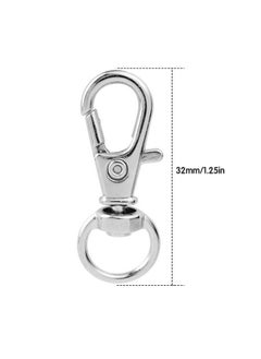 Oubaka 20Pcs Swivel Snap Hook Set,Stainless Steel Swivel Snap Hooks With Durable Metal Split Key Rings Jewelry Velvet Pouches For Diy Craft,Pet Chains,Dog Tie-Out Cable, Split Ring,Bird Feeders And More  - Image 5