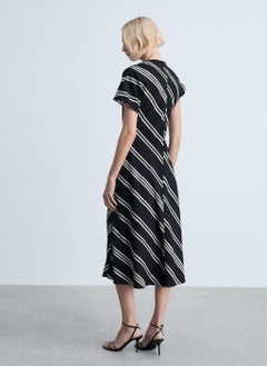 MANGO Striped Print Midi Dress  - Image 2