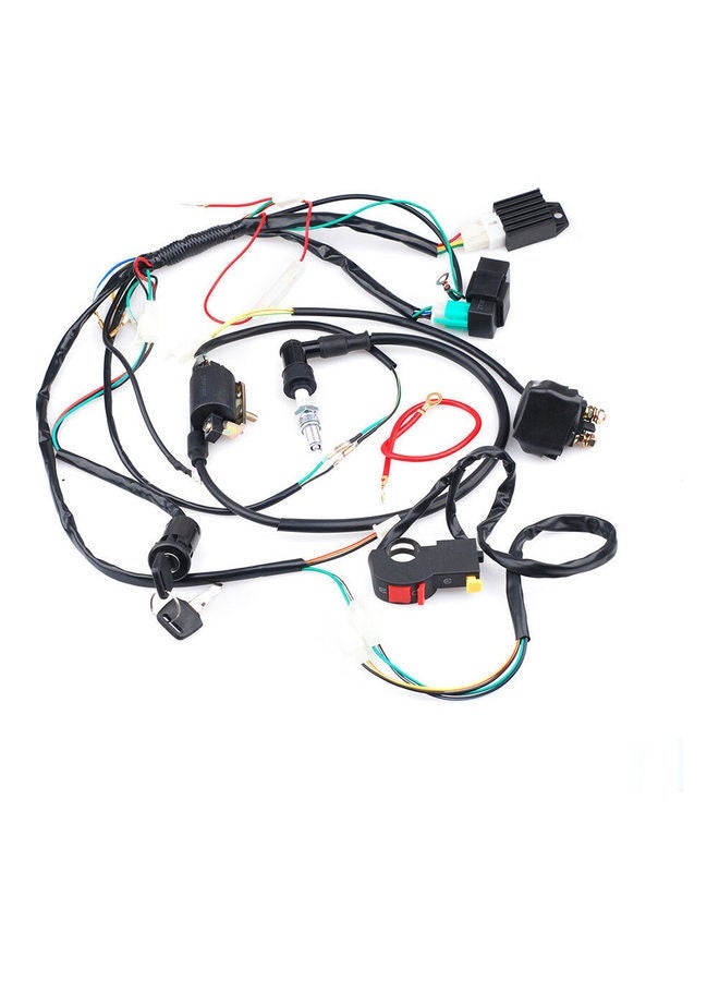 NIBEMINENT For 50 70 90 110CC ATV Quad Gokart Full Electrics Wire Harness Coil CDI Wiring Set - Image 1